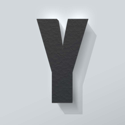 Grijs Piepschuim Letter Y Impact - 1