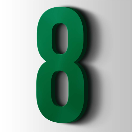 Kunststof Cijfer 8 Bebas Neue Acrylaat 6029 Mint Green - 1