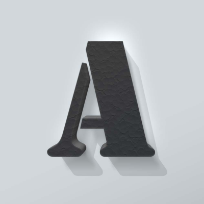 Grijs Piepschuim Letter A Stencil - 1