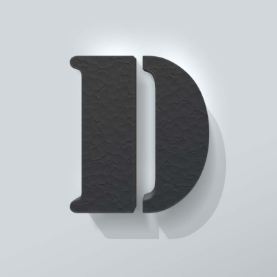 Grijs Piepschuim Letter D Stencil - 1