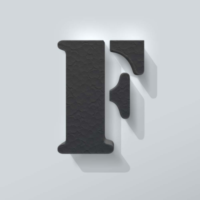 Grijs Piepschuim Letter F Stencil - 1