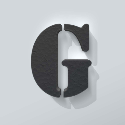 Grijs Piepschuim Letter G Stencil - 1