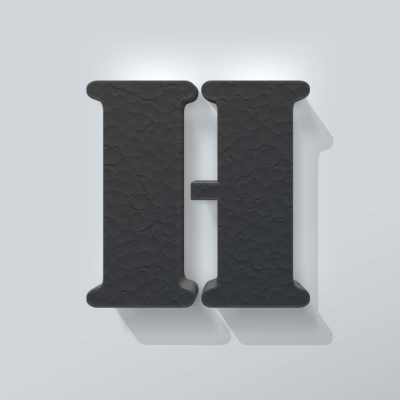 Grijs Piepschuim Letter H Stencil - 1