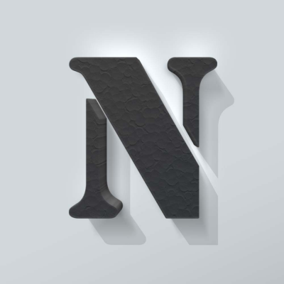 Grijs Piepschuim Letter N Stencil - 1