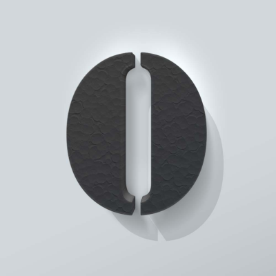 Grijs Piepschuim Letter O Stencil - 1