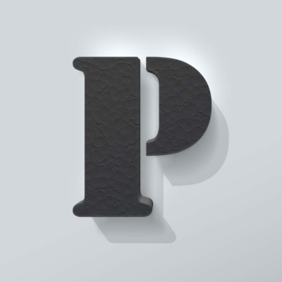 Grijs Piepschuim Letter P Stencil - 1