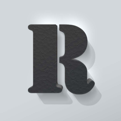 Grijs Piepschuim Letter R Stencil - 1