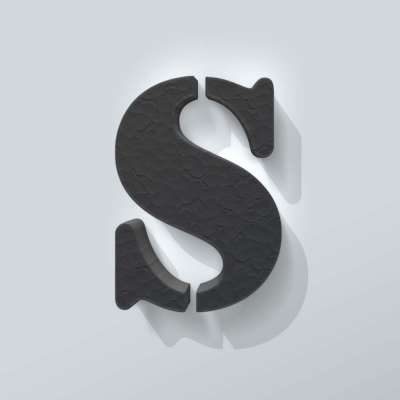 Grijs Piepschuim Letter S Stencil - 1