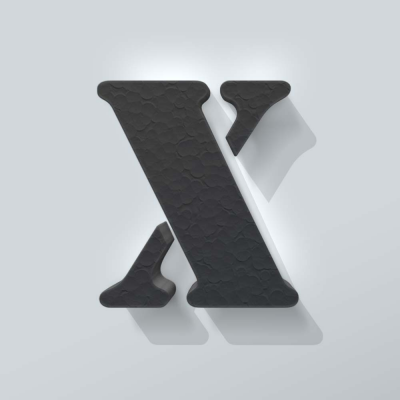 Grijs Piepschuim Letter X Stencil - 1