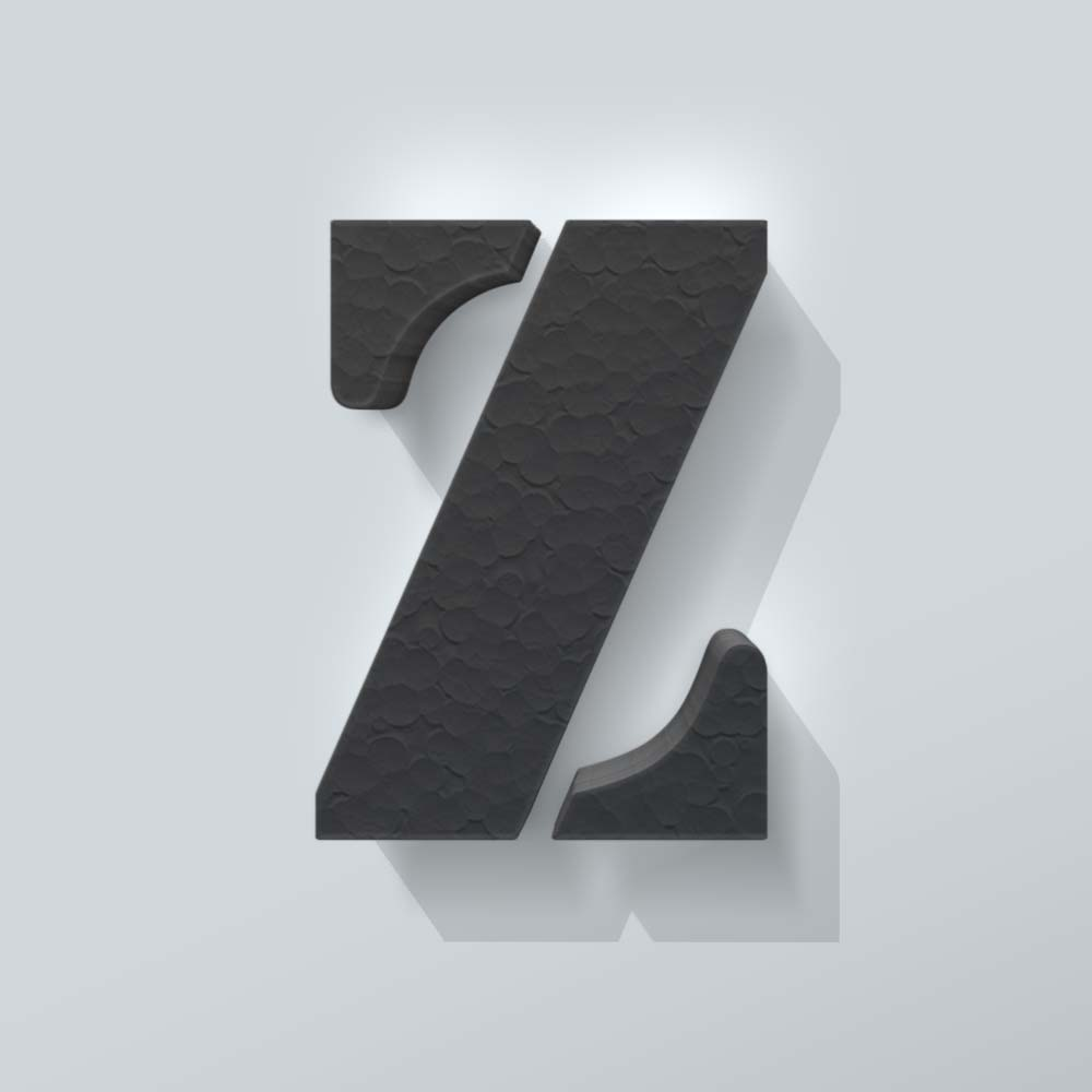 Zwart Piepschuim Letter Z Stencil - 1