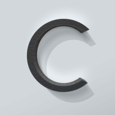 Grijs Piepschuim Letter C Thesis - 1
