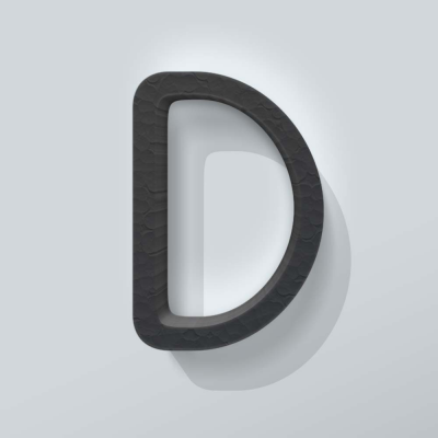 Grijs Piepschuim Letter D Thesis - 1
