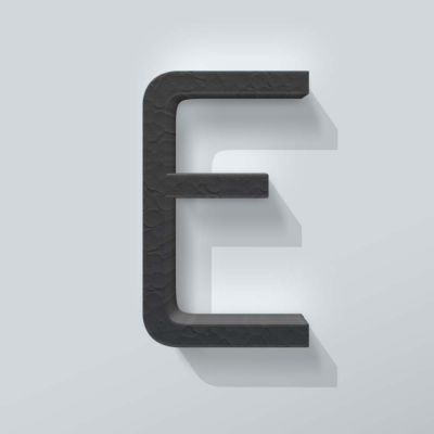 Grijs Piepschuim Letter E Thesis - 1