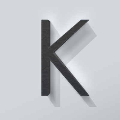 Grijs Piepschuim Letter K Thesis - 1