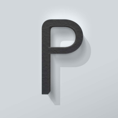 Grijs Piepschuim Letter P Thesis - 1