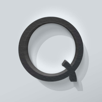 Grijs Piepschuim Letter Q Thesis - 1