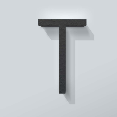 Grijs Piepschuim Letter T Thesis - 1