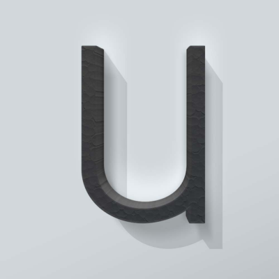 Grijs Piepschuim Letter U Thesis - 1
