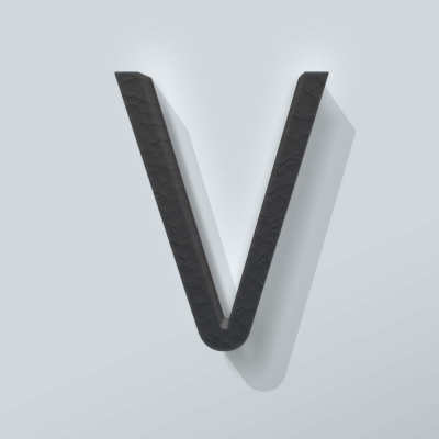 Grijs Piepschuim Letter V Thesis - 1