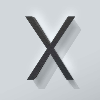 Grijs Piepschuim Letter X Thesis - 1