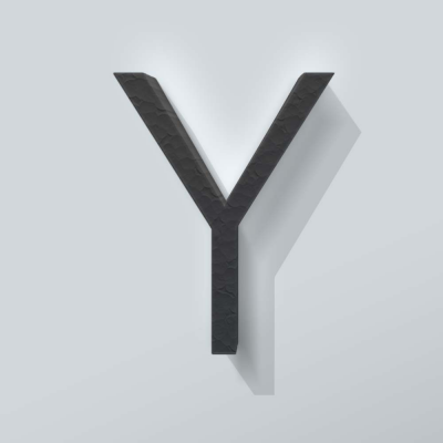 Grijs Piepschuim Letter Y Thesis - 1