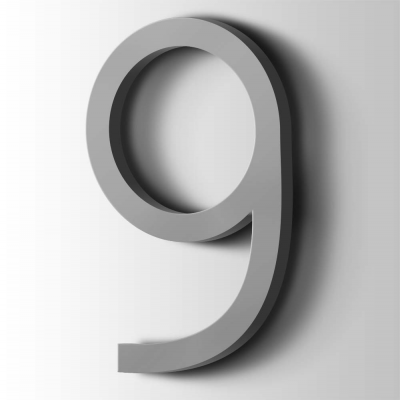 Kunststof Cijfer 9 Thesis Acrylaat 7040 Window Grey - 1