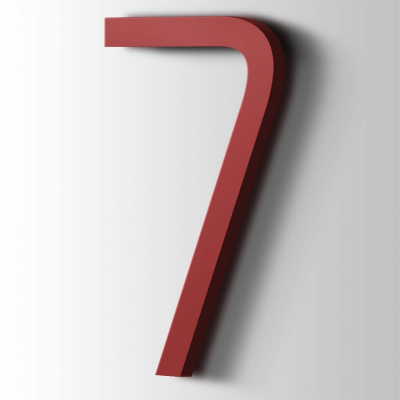 Kunststof Cijfer 7 Thesis Acrylaat 3001 Signal Red - 1