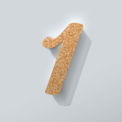 Kurken Cijfer 1 Back To Black - 1 Kurken Cijfer 1 Back To Black - 1