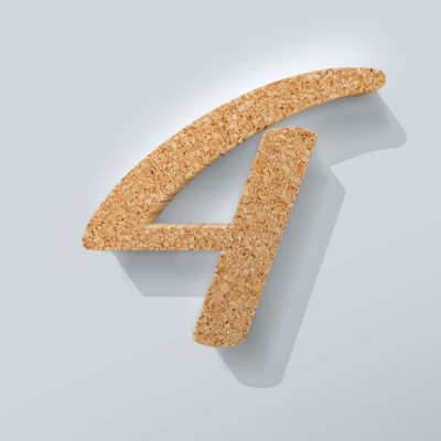 Kurken Cijfer 4 Back To Black - 1