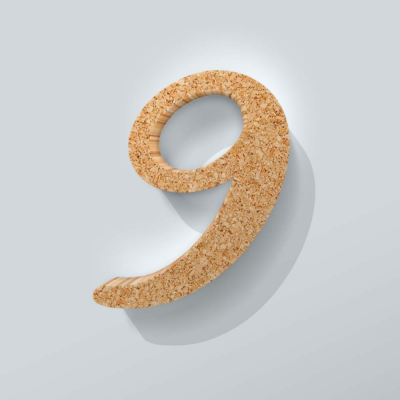 Kurken Cijfer 9 Back To Black - 1