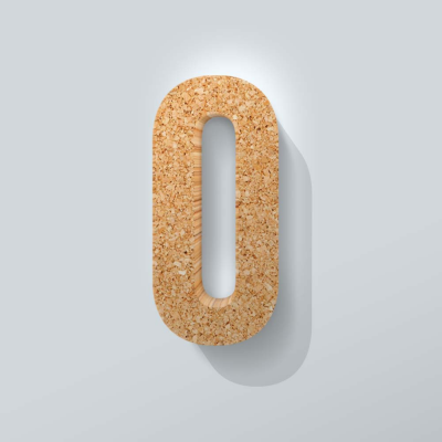 Kurken Cijfer 0 Bebas Neue - 1