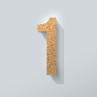 Kurken Cijfer 1 Bebas Neue - 1