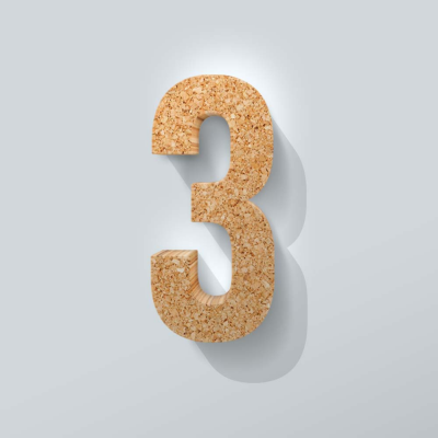 Kurken Cijfer 3 Bebas Neue - 1