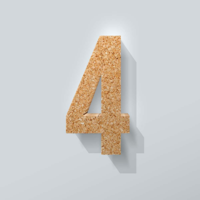 Kurken Cijfer 4 Bebas Neue - 1