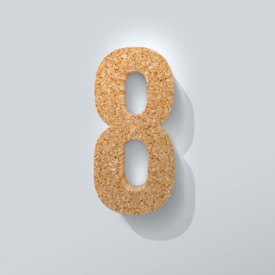 Kurken Cijfer 8 Bebas Neue - 1