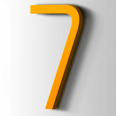 Kunststof Cijfer 7 Thesis Acrylaat 1003 Signal Yellow - 1