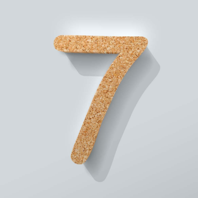 Kurken Cijfer 7 Comic Sans - 1