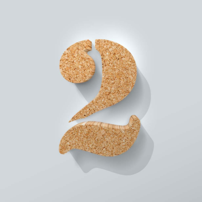 Kurken Cijfer 2 Stencil - 1