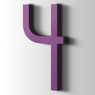 Kunststof Cijfer 4 Thesis Acrylaat 4008 Signal Violet - 1
