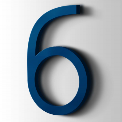 Kunststof Cijfer 6 Thesis Acrylaat 5002 Ultramarine Blue - 1