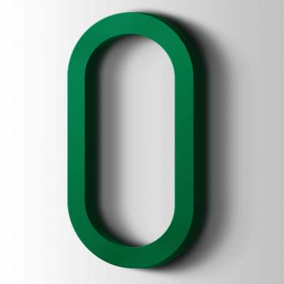 Kunststof Cijfer 0 Thesis Acrylaat 6029 Mint Green - 1