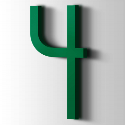 Kunststof Cijfer 4 Thesis Acrylaat 6029 Mint Green - 1