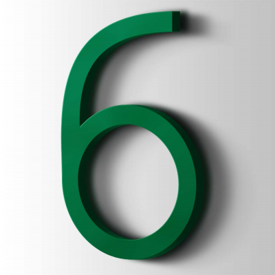 Kunststof Cijfer 6 Thesis Acrylaat 6029 Mint Green - 1