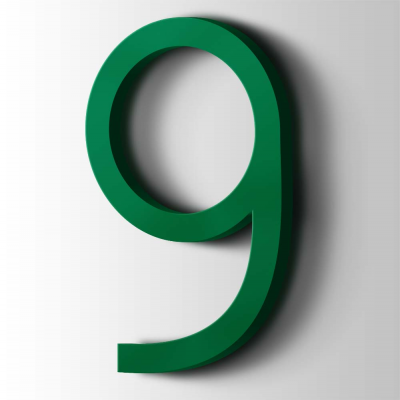 Kunststof Cijfer 9 Thesis Acrylaat 6029 Mint Green - 1