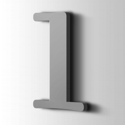 Kunststof Cijfer 1 Filisofia Acrylaat 7040 Window Grey - 1