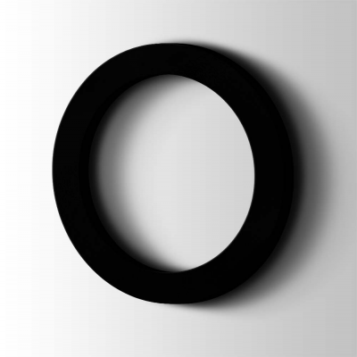 Kunststof Cijfer 0 Filisofia Acrylaat 9005 Jet Black - 1