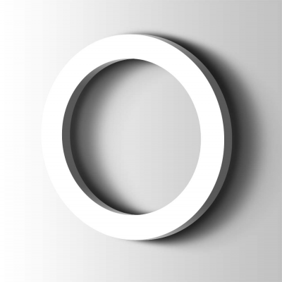 Kunststof Cijfer 0 Filisofia Acrylaat 9016 Traffic white - 1