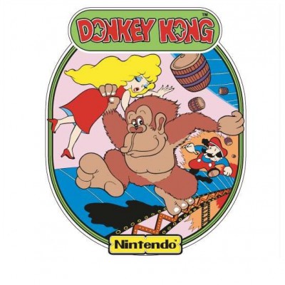 Donkey Kong side art arcade stickers - 1