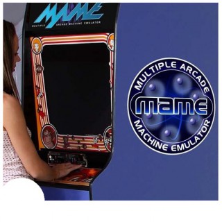 MAME Blauw side art arcade stickers - 2