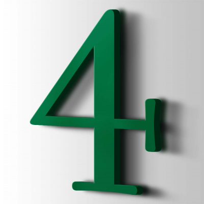 Kunststof Cijfer 4 Filisofia Acrylaat 6029 Mint Green - 1